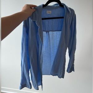 Community blue button up shirt